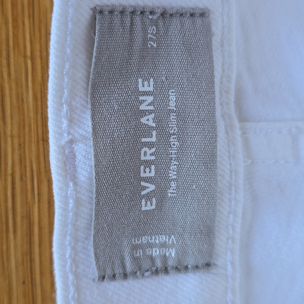 NWOT, Everlane, The Way-High Slim Jean, White, Women's 27S - Picture 7 of 16